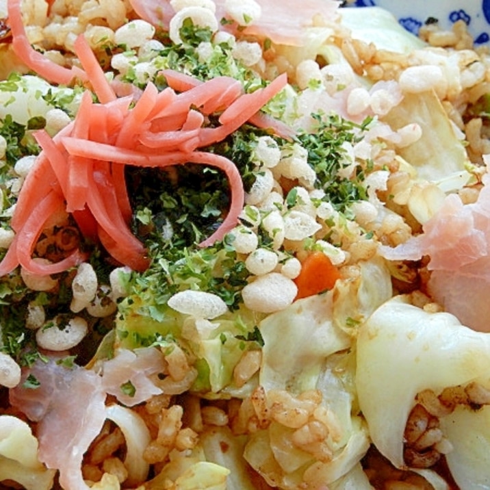 焼きそば味❤簡単チャーハン♪(粉末ソース利用)